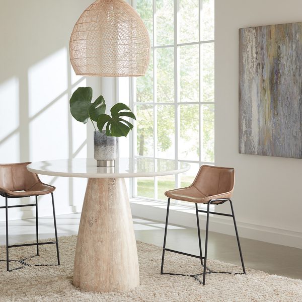 Palm Springs Gathering Table - 36", White Marble