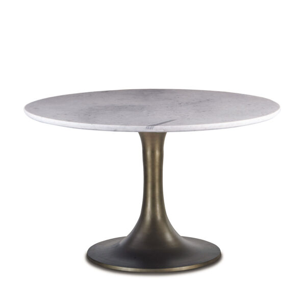 Palm Spring Marble Dining Table with Gold Base