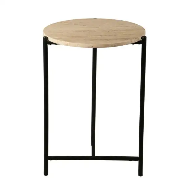 Nola Iron/Stone Side Table
