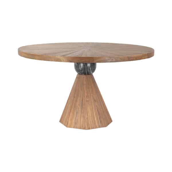 Eiffel Round Marble Dining Table with Oct Base