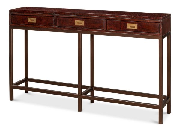 Campaign Embossed Console Table