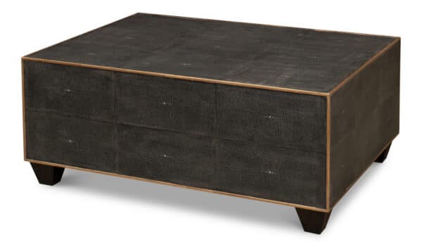 Leather Shagreen Cocktail Table