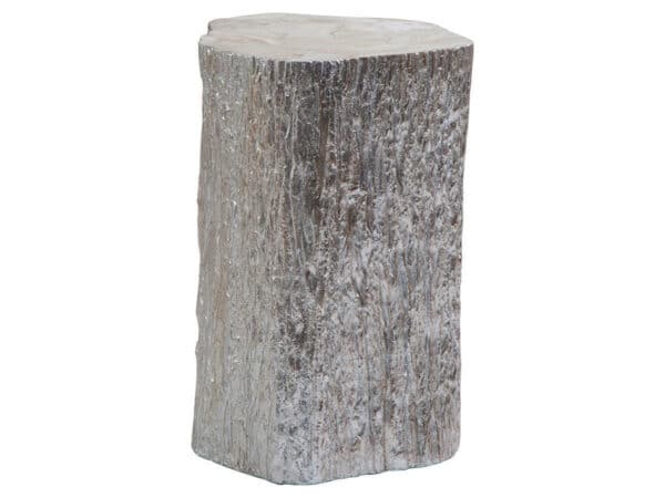 Trunk Segment Accent Table - Silver Leaf