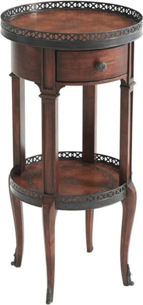 Walnut Circle Accent Table