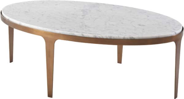 Gennaro Oval Marble Cocktail Table