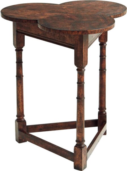 Oak Clover Accent Table