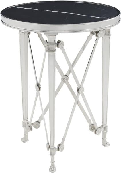 Spencer London Small Round Nickel Side Table