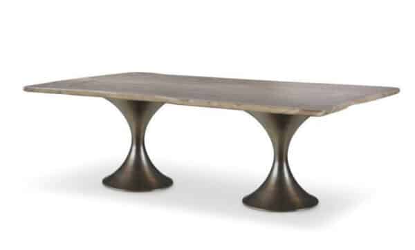 Dining Table, Bronze Hourglass