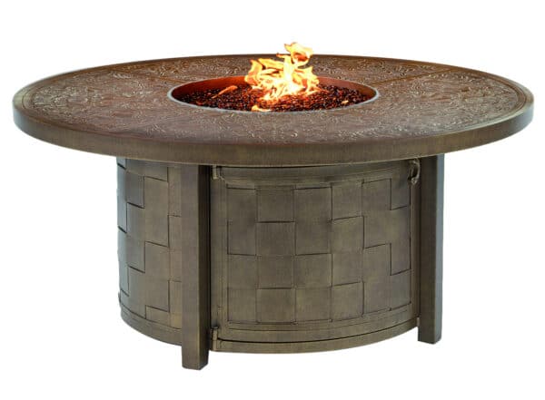 Classical Round Coffee Table with Firepit