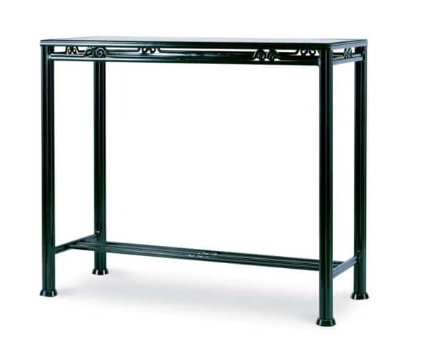 Augustine Metal Bar Table with Tempered Glass
