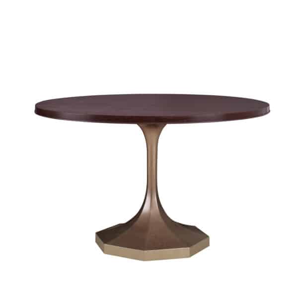 Molly Gold Pedestal Round Dining Table