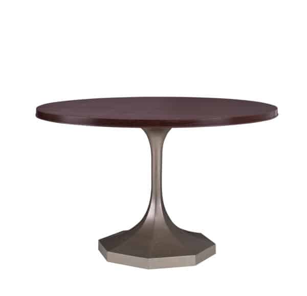 Molly Silver Pedestal Round Dining Table