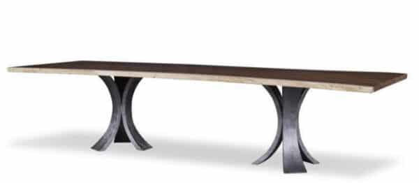 Dining Table, Textured Metal