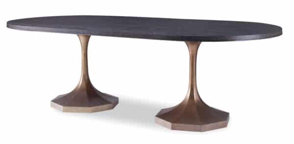 Blake Gold Pedestal Dining Table