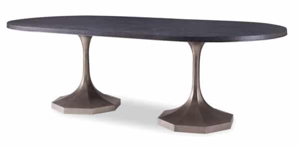 Blake Silver Pedestal Dining Table