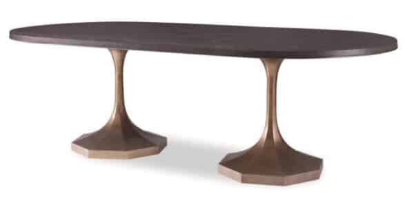 Blake Gold Pedestal Dining Table
