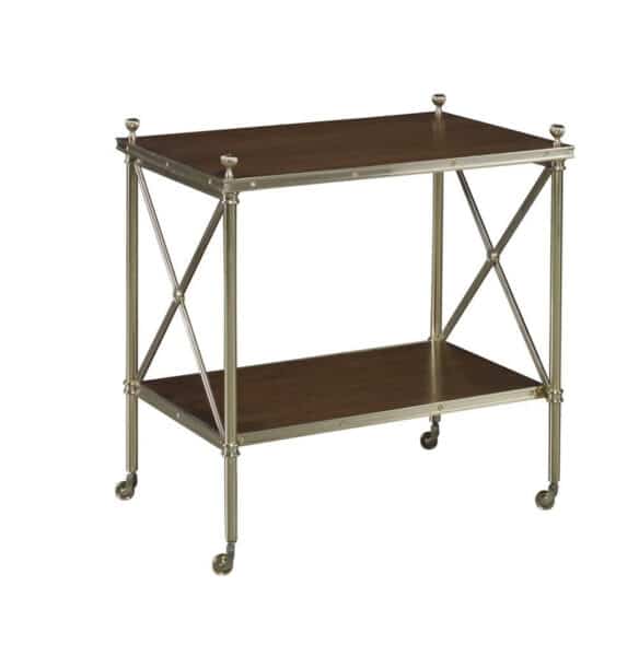 Acacia Brass Two Tiered Side Table
