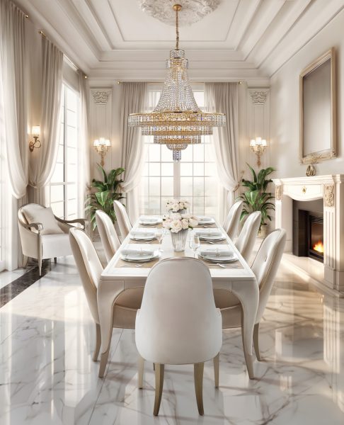 London Place Four Leg Rectangular Dining Table