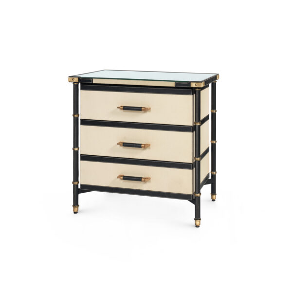 Toulon Three Drawer Side Table