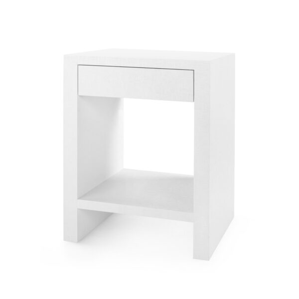 Morgan Grasscloth One Drawer Side Table