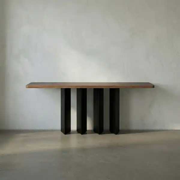 Delta Console Table with Metal Base