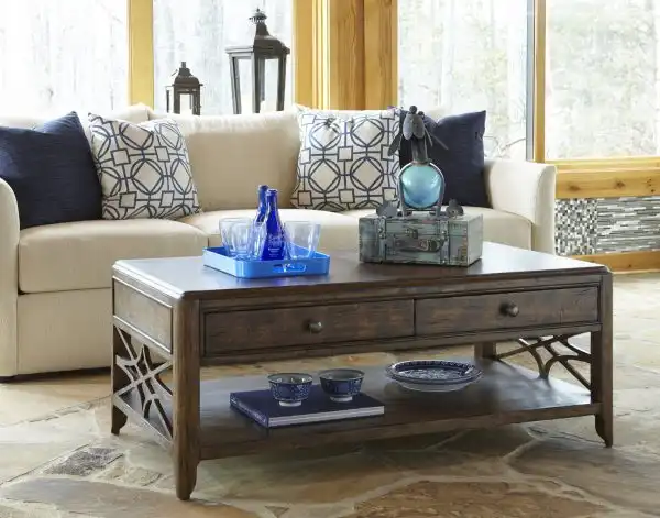TY Home Georgia Rain Cocktail Table w/ Casters