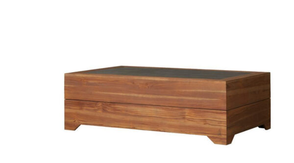 Rectangular Cocktail Table w/ Faux Concrete Inset