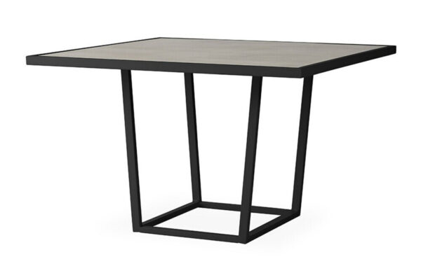 Summit Square Dining Table w/ Taupe/Charcoal Glass