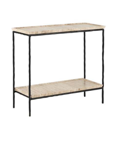 Boyles Side Table - Natural, Black