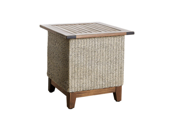 Coral Side Table - Natural Cream, Chocolate Brown
