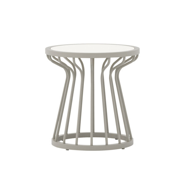 Kali Round Tea Table with Aluminum Top