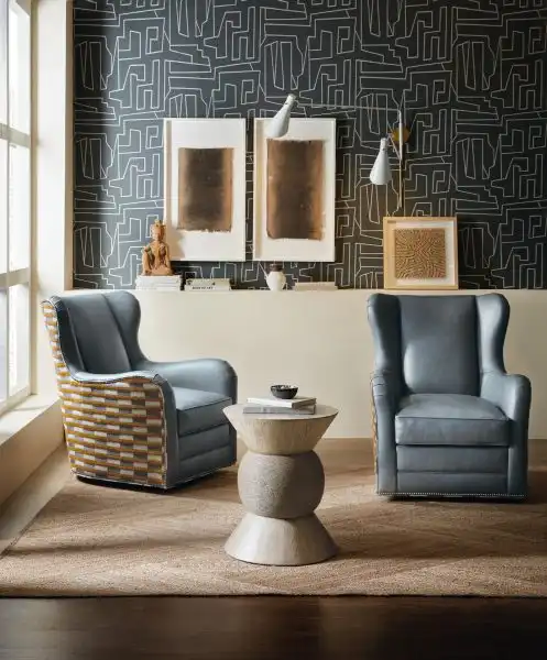 Commerce and Market Round Robin Accent Table