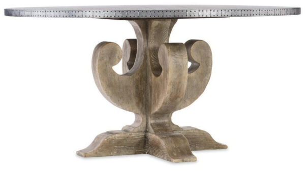 Boheme Ascension Zinc Round Dining Table