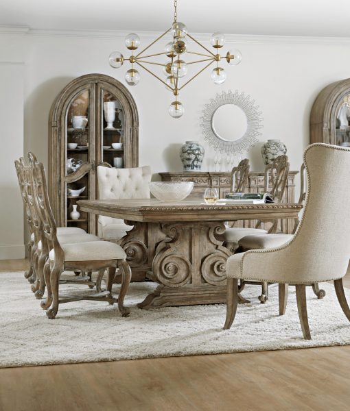 Castella Rectangle Dining Table w/ Two 20″ Leaves
