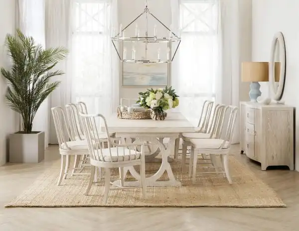 Serenity Topsail Rectangle Dining Table w/ Two Leaves