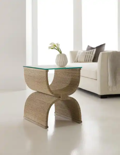 Melange Lenny Woven End Table