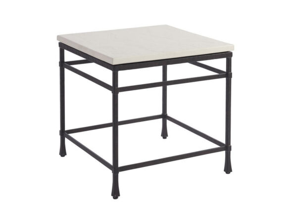 Breakwater Metal and Stone Lamp Table
