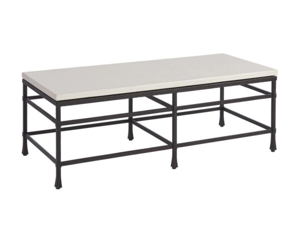 Breakwater Metal and Stone Cocktail Table