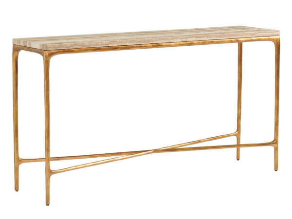 Menlo Park Console Table with Stone Top