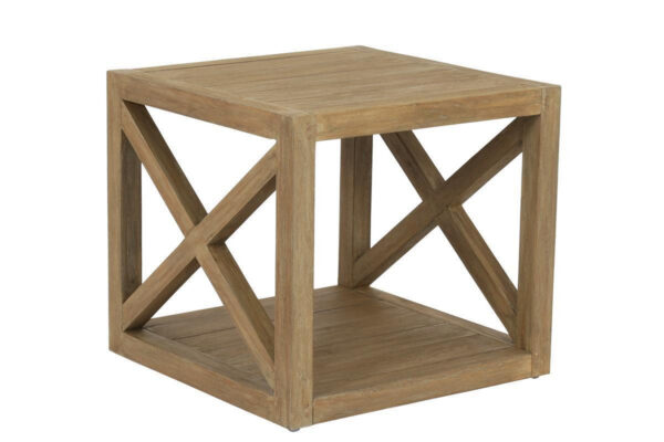 Coastal Teak "X" End Table