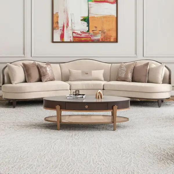 Camellia Field Oval Cocktail Table