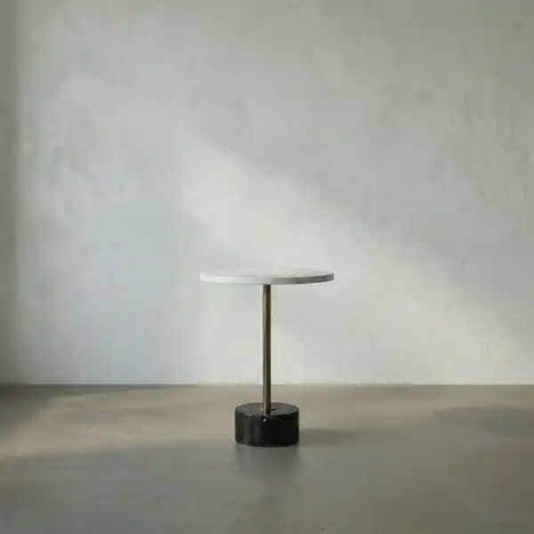 Santosha Side Table with Stone Top