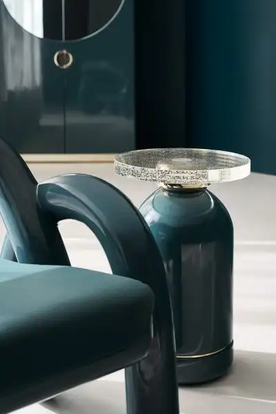 Gelee Glass Top Side Table
