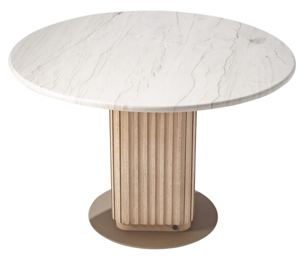 Gem Low Bistro Table with Stone Top