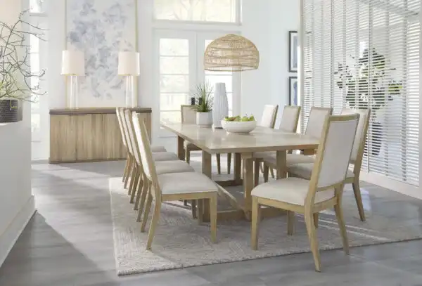 Modern Loft Extendable Trestle Dining Table