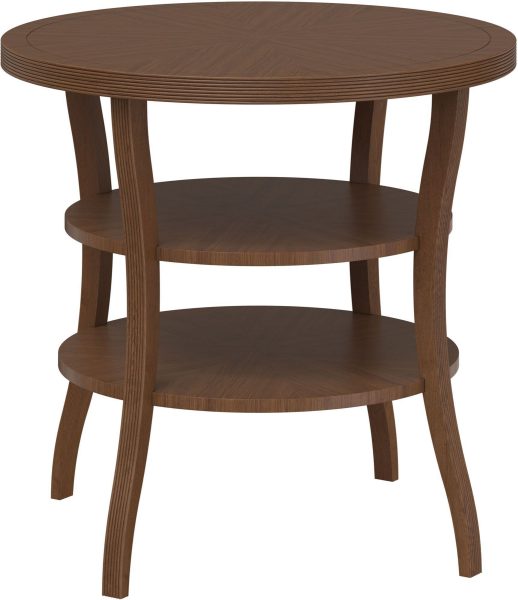 Round Tiered End Table