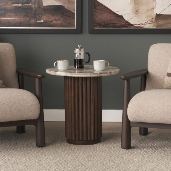 Marbrello Fluted Side Table